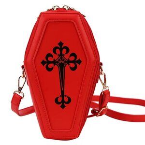 Grrrl World Red Coffin Purse Hot Topic Y2k Whimsigoth Vampire Cross Body Bag